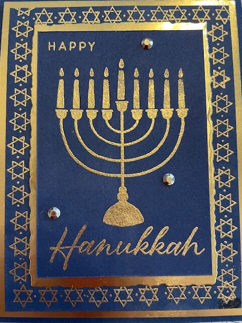 Create a Stunning Hanukkah Card with Gold Embossing